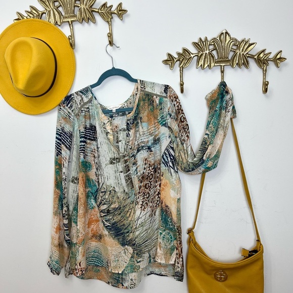 ✨ Shabby chic tunic blouse Xl ptp 24” l 31” - Picture 1 of 3